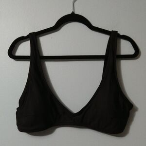 Aerie Deep Black Swim Suit Top Bralette Size XL